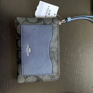Coach Wristlet - sparkly blue NWT
